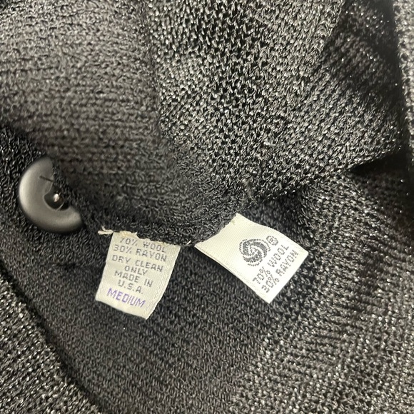 STEVE FABRIKANT VINTAGE CARDIGAN SWEATER size M black - Picture 6 of 6